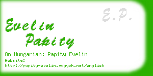 evelin papity business card